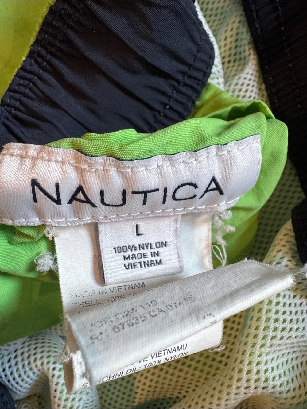 Nautica Neon Lime Green Men's Swim Shorts
